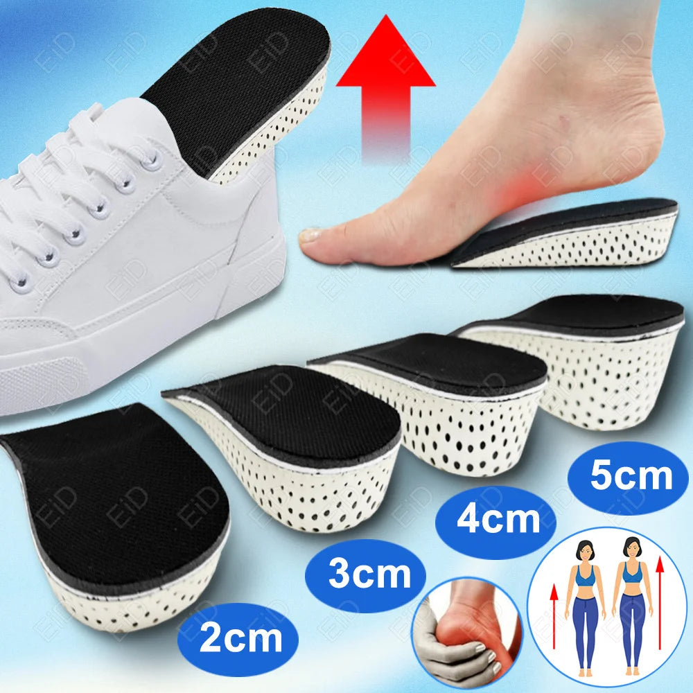 Invisible Height Increase Shoe Insoles with Arch Support