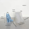 A light blue silicone mold shaped like a cat, used for DIY crafts.
