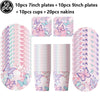 Butterfly Party Supplies Disposable Tableware Set for Birthday & Baby Shower