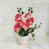 Artificial Butterfly Orchid Bouquet – 9 Silk Blooms for Home & Event Decor