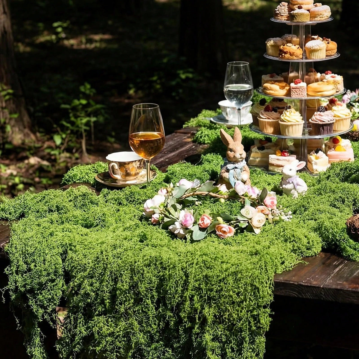 Artificial Moss Mat for Table Runner and DIY Decor
