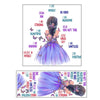 A colorful butterfly and flower wall decal featuring a purple and blue gradient design.