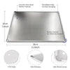 A rectangular, smooth grey metal tin sign with pre-drilled holes and radius corners for easy hanging.