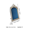 European-Style Velvet Jewelry Display Stand with Silver-Plated Floral Detail