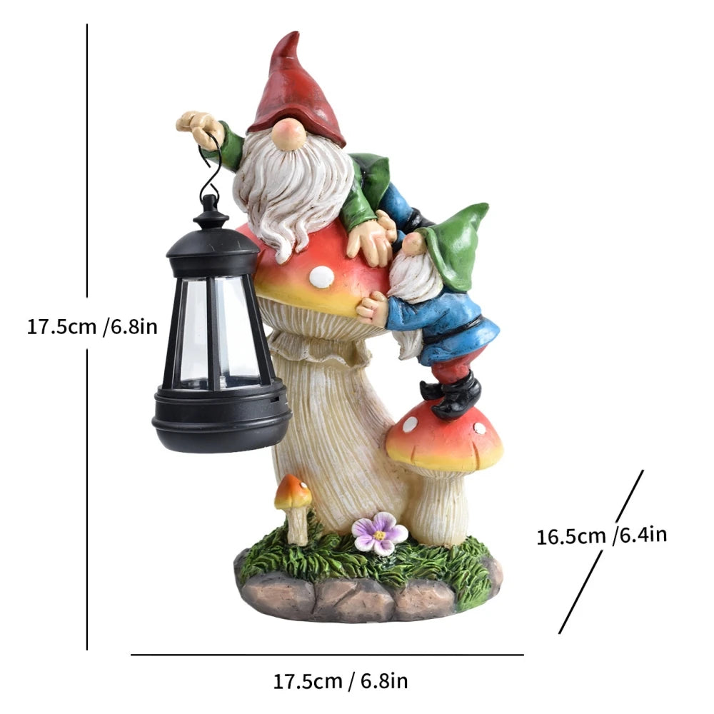 Solar-Powered Gnome Statue Light for Garden & Patio