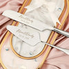 Personalized Engraved Stainless Steel Cake Knife and Server Set