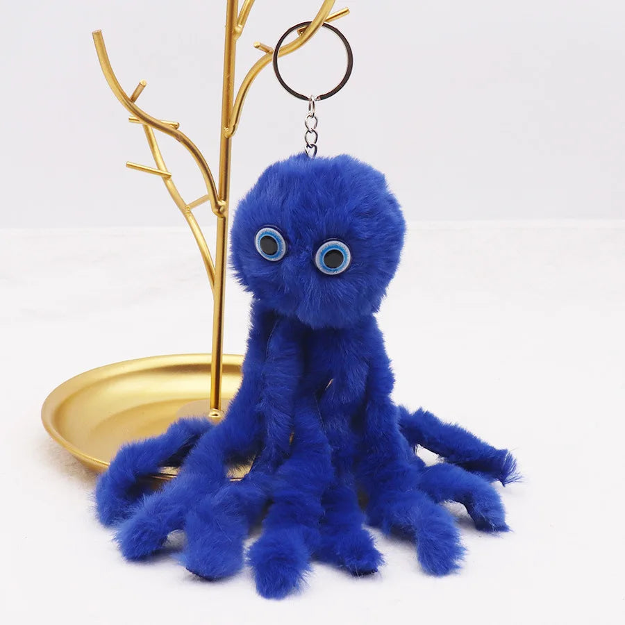 Plush Octopus Keychain Pendant