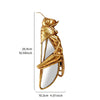 Gold resin animal wall hanging decor featuring a detailed golden animal figure and a reflective plate.