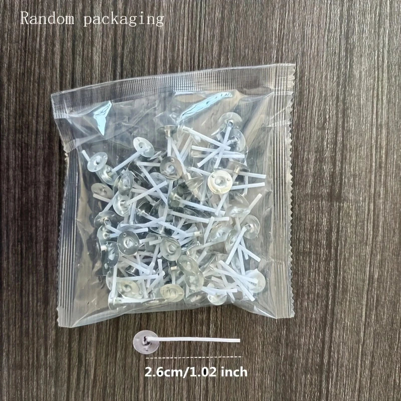 Smokeless Candle Wicks for Soy Wax and Pillar Candles (100-Pack)