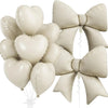 Pink Heart & Bow Balloon Set for Weddings and Showers