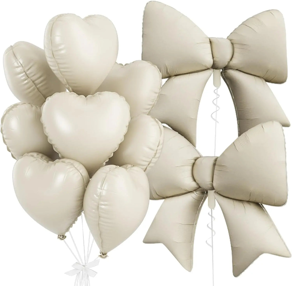 Pink Heart & Bow Balloon Set for Weddings and Showers