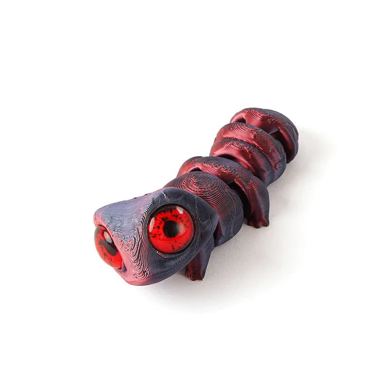 3D Printed Big Eye Lizard Figurine with Movable Joints