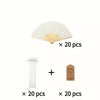 A set of 20 bamboo folding fans for calligraphy and decor
