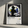 Album cover art for Ghetto Gospel by Rod Wave featuring a silhouette and text on a black background