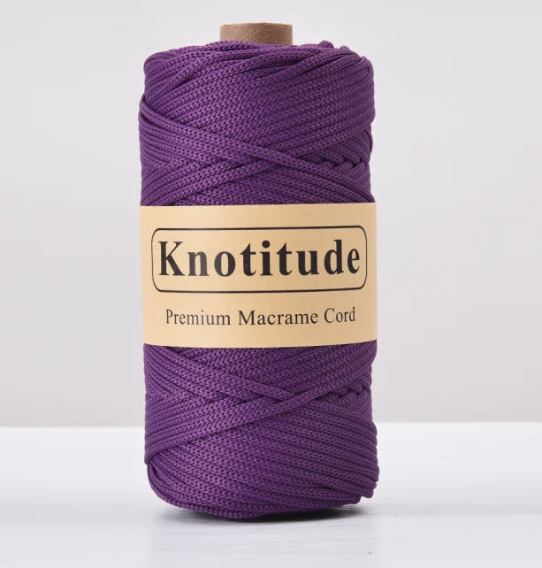 4mm Polyester Macrame Cord - 300g Spool for Knitting & DIY Crafts