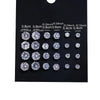 12-Pair Zircon Stud Earring Collection