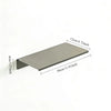 A rectangular aluminum floating wall shelf with dimensions 12cm by 30cm and a thickness of 4cm.