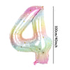 Pastel Rainbow Number Foil Balloon (40 inch)