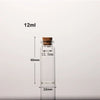 A clear glass bottle with a cork stopper is shown, labeled as 12ml, measuring 60mm in height and 22mm at the base.