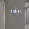 20-Piece Acrylic Moon & Star Wall Decals with 3D Mirror Finish