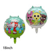 A set of inflatable balloons featuring various Sprunki characters and designs for a party.