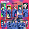 A collection of anime character posters featuring Isagi Yoichi and Chigiri Hyoma in various poses.