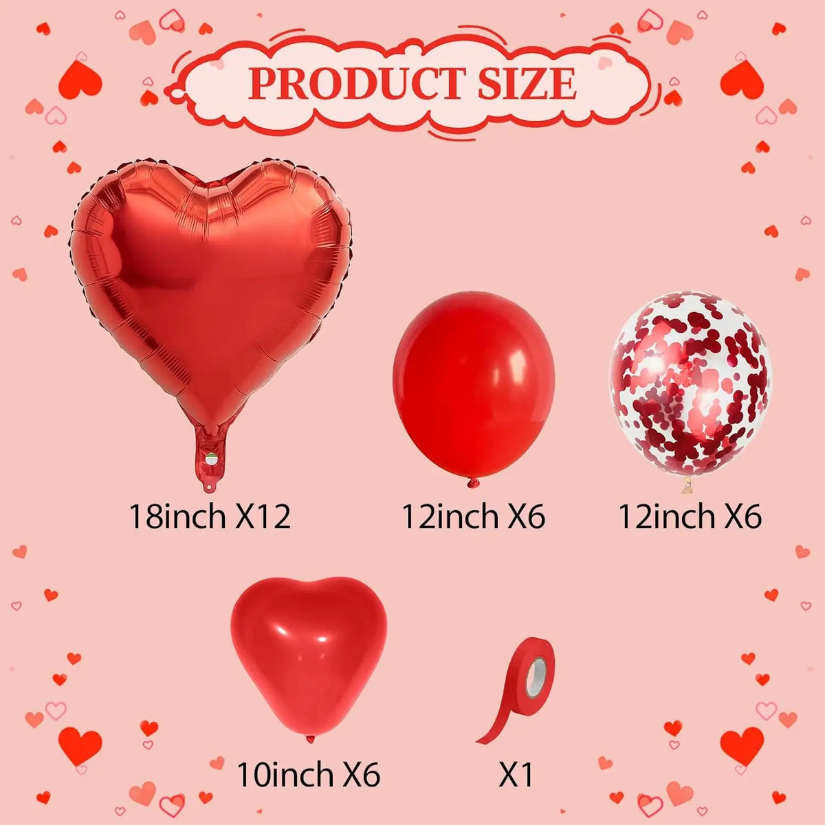 Romantic Foil Balloon and Rose Petal Set for Weddings & Anniversaries