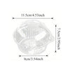 A clear plastic cat head shaped cake box with a lid, shown with dimensions of 11.5cm wide and 7.5cm high.