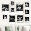 Colección de arte en lienzo con retratos y fotos de leyendas del boxeo como Ilia Topuria, Dvalishvili y Ferguson