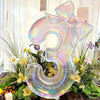 Iridescent Number Balloon Kit with Bowknot Accent