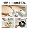 Three methods of cleaning dishes using an adjustable long-handled liquid washing brush for kitchen and dishwashing