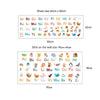 Alphabet wall decals featuring cartoon animals for learning and decoration
