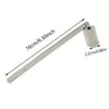 Stainless steel candle extinguisher tool with a long rod and a cylindrical head.