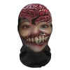 A realistic 3D printed horror balaclava mask depicting a bloody, grotesque face with exposed teeth and a textured brain