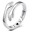 Open Design Hug Ring with Embracing Hands for Women