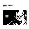 A black card skin featuring a stylized Dragon Ball Super Saiyan character design.