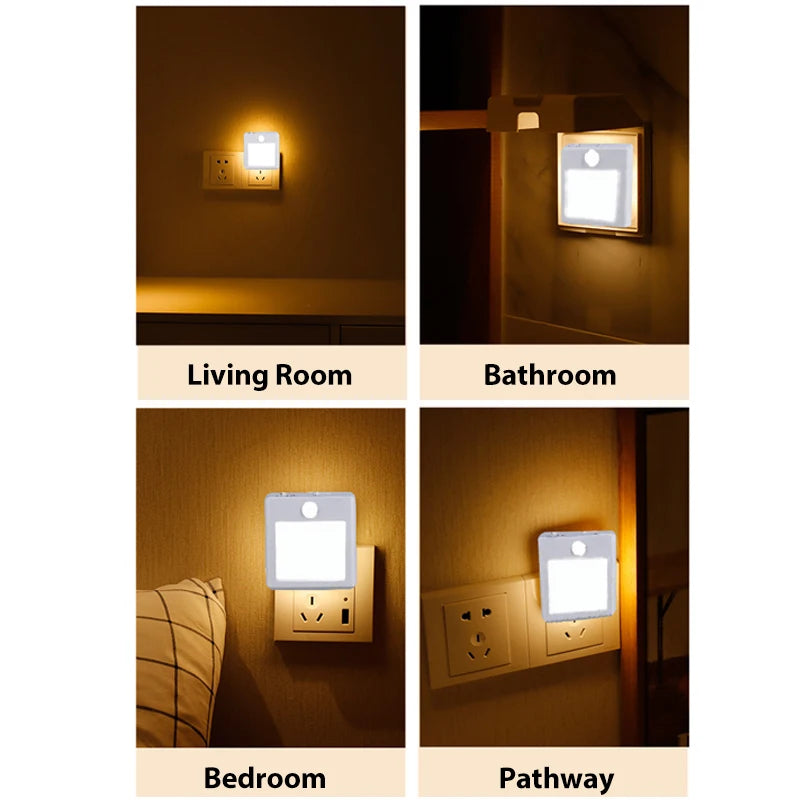 Motion Sensor Night Light with Dimmable Warm LED