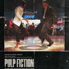 Poster for the movie Pulp Fiction directed by Quentin Tarantino featuring actors John Travolta and Bruce Willis