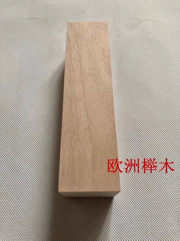 A rectangular block of light brown natural wood, used as a blank for knife handles and DIY projects.