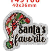 Silver glitter Christmas acrylic charm shaped like a reindeer antler for DIY hair bows.