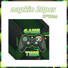 Green Video Game Birthday Party Supplies Kit with Gamepad Balloons