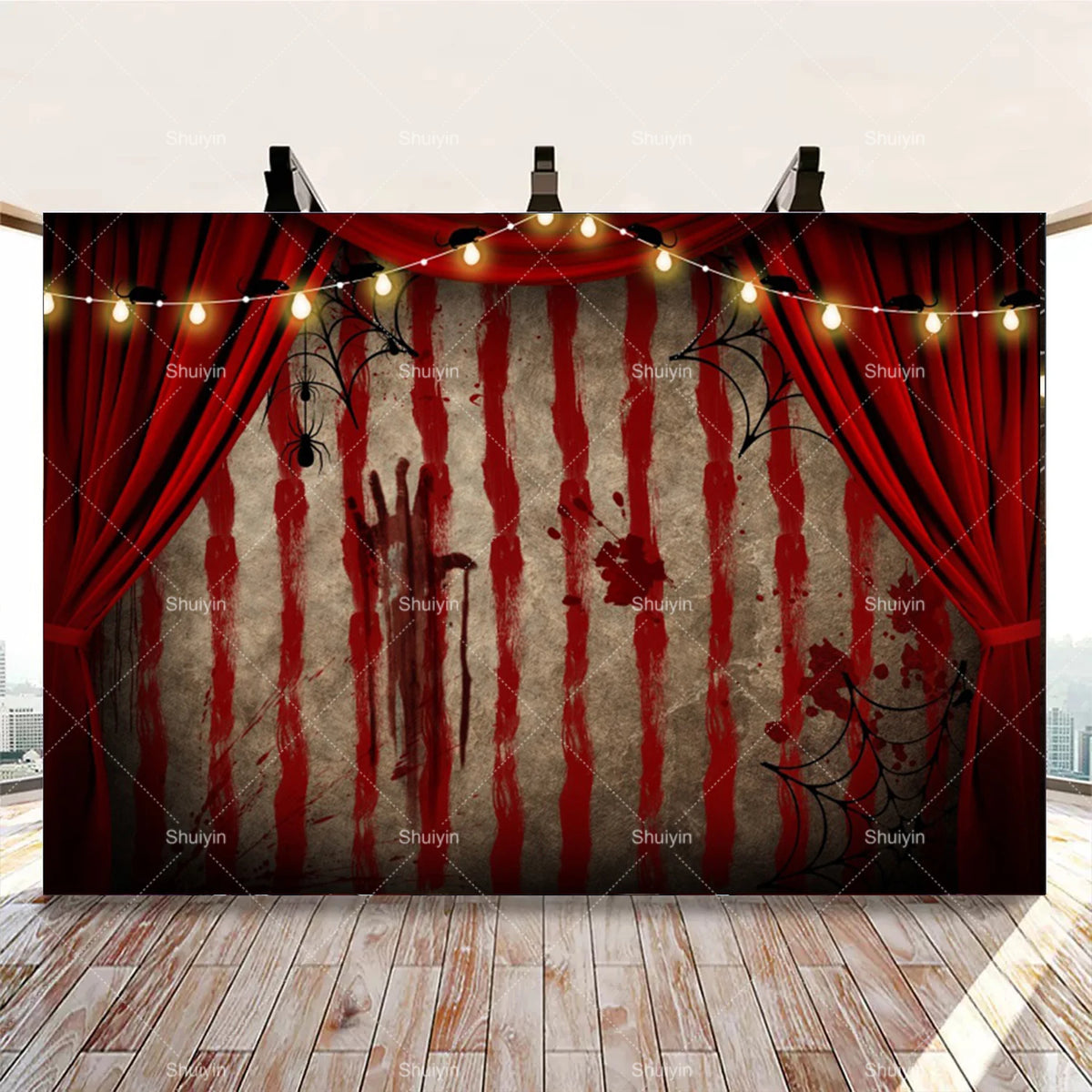 Evil Clown Circus Halloween Photography Backdrop
