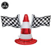 Race Car Birthday Party Balloon Decoration Set with Traffic Lights, Cones & Checkered Flags