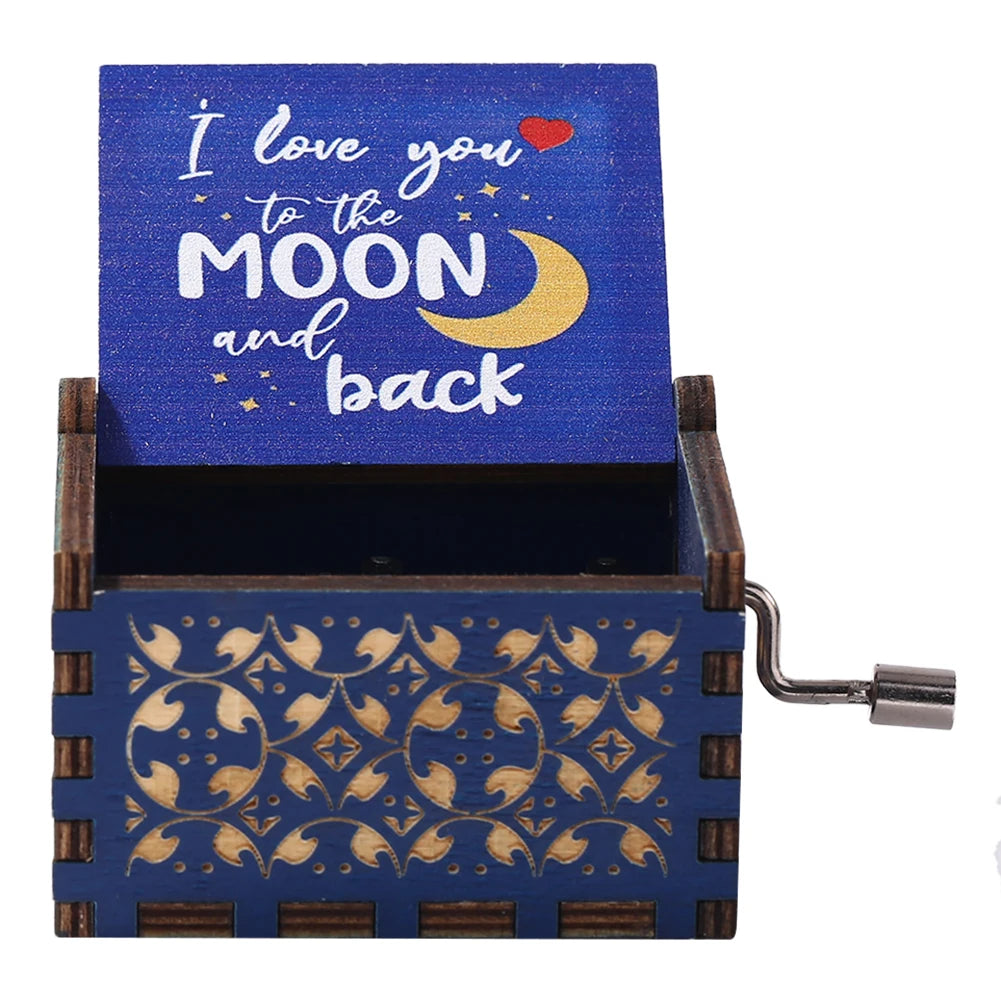 Retro Hand-Cranked Wooden Music Box