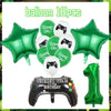 Green Video Game Birthday Party Supplies Kit with Gamepad Balloons