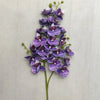 A stem of Lifelike Butterfly Orchid with 21 purple and white blooms
