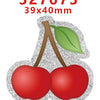 Silver glitter Christmas acrylic charms shaped like apples for DIY hair bows