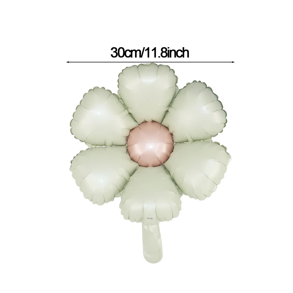 A matte 3D heart love-you bear foil balloon in a pale green color.