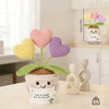 Handmade Crochet Tulip & Sunflower Potted Plant Set