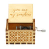 Retro Hand-Cranked Wooden Music Box